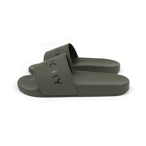 dark khaki givenchy slides|Givenchy ladies sandals.